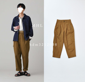 2023ss MHL CRISP COTTON TWILL パンツ トラウザー