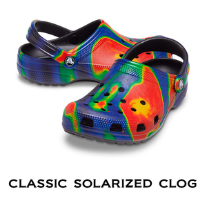 28cm クロックス Classic Solarized Clog クラシック ソーラライズド クロッグ ブラック×ネイビー M10W12