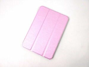 iPad mini 6用 カバー PUレザー+ハードケース 三つ折り スタンド ピンク