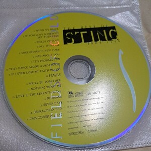 ジャンク品　Sting The Best Of Sting 1984-1994 CD ディスクのみ　