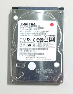 KN1192 TOSHIBA MQ01ABD050 2.5inch 500GB 使用時間：1時間