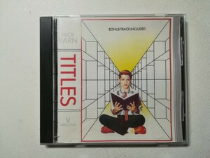 【CD】Mick Karn - Titles 1982年(1991年日本盤) ポストパンク/ニューウェーヴ名盤 ミック・カーン「心のスケッチ」JAPAN