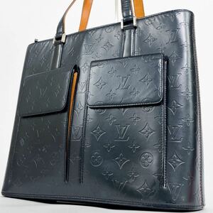 1円【美品】LOUIS VUITTON ルイヴィトン モノグラムマット ウィルウッド トートバッグ ビジネスバッグ レザー 黒 ブラック A4 M55102