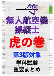 【ドローン国家資格】独学で合格！一等無人航空機操縦士の学科試験　第3版重要まとめ