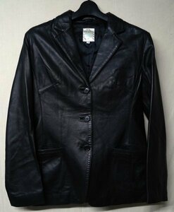 ◆INED イネド◆羊革 ラムレザーテーラードジャケット 黒◆