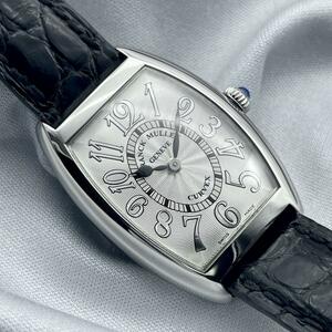 T659 分解整備・磨き済 FRANCK MULLER フランクミュラー トノーカーベックス レリーフ 1752QZ REL シルバー文字盤 クォーツ 電池式 腕時計