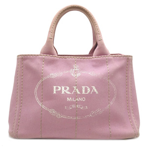 ［飯能本店］PRADA プラダ CANAPA カナパ PM トート ※ショルダーストラップなし BN2642 ハンドバッグ キャンバス ピンク DH79021