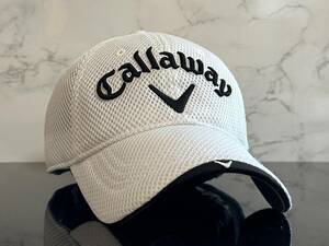 【未使用品】32D★Callaway Golf キャロウェイ ゴルフ キャップ 帽子 上品で高級感のあるホワイトのクッションメッシュ素材《FREEサイズ》