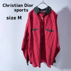 【Christian Dior Sports】レトロ調 小花柄 長袖シャツ 赤