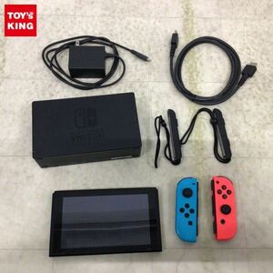 1円〜 動作確認/初期化済 箱無 Nintendo Switch HAC-001(-01) 本体 Joy-Con ネオンブルー ネオンレッド ドック 他