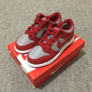 ★国内未発売 キッズサイズ 正規品 17.5cm NIKE DUNK LOW PS MEDIUM GREY VARSITY RED UNLV 2021 ナイキ ダンク SB JORDAN travis fragment