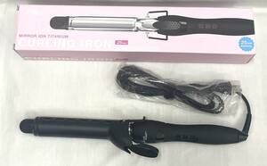 【B】【10766】☆★SALON MOON　サロンムーン　CURLING IRON　カールアイロン　25㎜バレル　ミラーイオンチタニウムプレート　現状品★☆