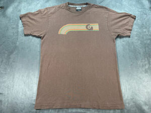 Brown Medium GRAVIS Skate Shirt Made In USA Vintage SK8 Or Die 海外 即決