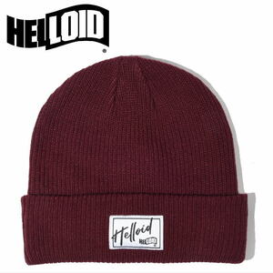 ○[FREREサイズ]23 HELLOID 22HEL-63 UNIFORM BEANIE カラー:BURGUNDY ビーニー ニット帽 キャップ スノーボード スノボ スキー