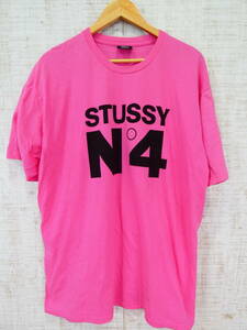☆ メキシコ製 StussyN°4 ロゴTシャツ コットン XL ステューシー ＠送料520円