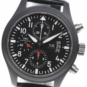 ☆良品 ★保証書付き【IWC SCHAFFHAUSEN】IWC パイロットウォッチ クロノグラフ トップガン IW378901 自動巻き メンズ_740560