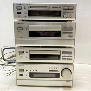 C3DP-032409 ☆外観状態良好　 ONKYO オンキョー テープ/K-510M + CD/C-710M /MD-121M + チューナー/R-810M☆ジャンク☆