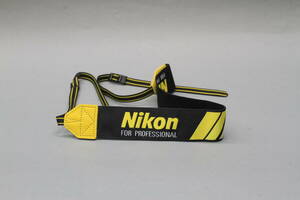 【09-5】 ニコン Nikon オリジナル ストラップ プロ 黒黄　未使用