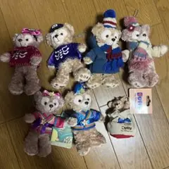 ダッフィー　シェリーメイ　ぬいぐるみバッジ　キーホルダー