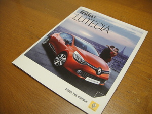 ◆◆ ルノー ルーテシア RENAULT LUTECIA カタログ パンフレット 2013年頃 ◆◆