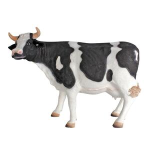 ホルスタイン乳牛のガーデン彫像 動物装飾ガーデン彫刻 庭園インテリア 玄関 芝生プレゼント贈り物輸入品