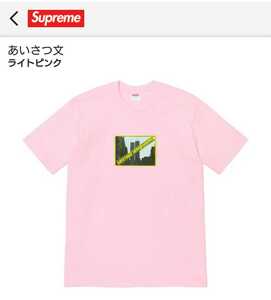☆新品☆【Ｌ】Supreme 19SS Greeting Tee pink シュプリーム グリーティング Tシャツ ピンク 国内オンライン購入