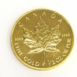 K24IG　カナダ　メイプルリーフ金貨　1/2oz　1998　総重量15.6g【CDAX8061】