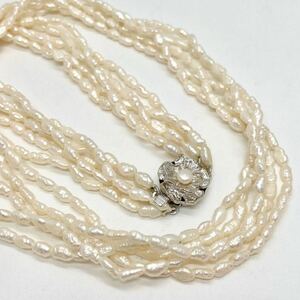 「淡水パールネックレスおまとめ」m約29.9g 約　3mmパール pearl necklace accessory jewelry silver DA0/DA
