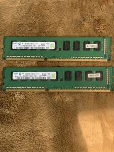 中古品　SAMSUNG 1Rx8 PC3-10600E 2枚ｘ2GB　4GB