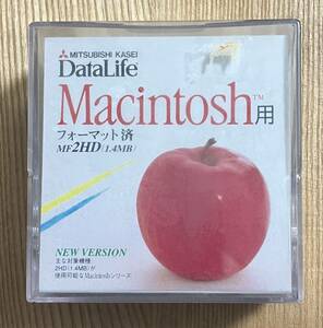【未開封】Macintosh用 3.5インチフロッピーディスク 2HD 10枚組 三菱化成 DataLife ホワイト