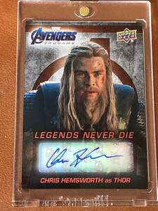 2020 UD Marvel Avengers Endgame #LNDC-CH Chris Hemsworth 直筆サイン クリスヘムズワース マイティソー SP 