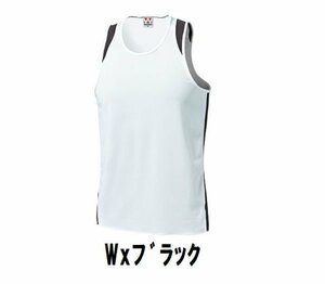 999円 新品 メンズ ランニング シャツ Wxブラック XLサイズ 子供 大人 男性 女性 wundou ウンドウ 5510 陸上