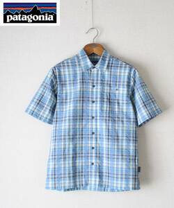 【 patagonia パタゴニア 】Puckerware Shirt 半袖 パッカーウエア シャツ XSサイズ 53004 シアサッカー 吸湿発散 アウトドア チェック