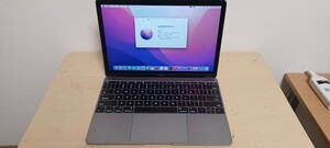 Apple　MacBook A1534 デュアルコアCore m7/8GB/SSD 500GB Retine 12inch Early 2016 mac os Monterey 中古品
