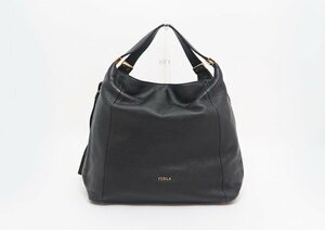 ◇【FURLA フルラ】レザー 2WAYハンドバッグ ブラック