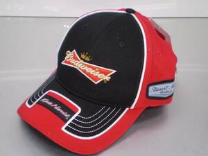 バドワイザー NASCAR RACINGベースボールキャップ ブラック/レッド/新品 Kevin Harvick #4 Officially licensed CAP