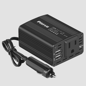 送料無料★150Wカーインバーター コンバーター DC12V AC110V 車載充電器USB給電2口 AC110Vコンセント電源