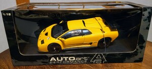 ☆１円スタート☆AUTOart オートアート 1/18 Lamborghini Diablo GTR 2001 YELLOW　ランボルギーニ　ディアブロ　送料無料