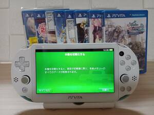 13182-01★SONY/ソニー PlayStation Vita PS Vita PCH-2000 本体 ソフト8本 ソードアート/デジモン/フェイト/パワプロ★