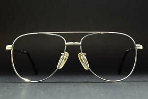 デッドストック KOKI METAL 136 W 52-14 Wブリッジ アビエーター メガネ サングラス フレーム 増永眼鏡