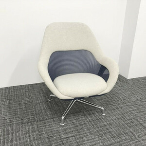 steelcase 応接用チェア ラウンジチェア 1人用 スチールケース ベージュ 中古 RI-863938B