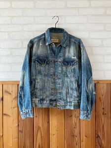 DENIM & SUPPLY RALPH LAUREN メンズ ダメージ デニムジャケット Sサイズ ヴィンテージ ジージャン デニム サプライ ラルフローレン