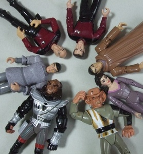 VINTAGE 90s STAR TREK スタートレック フィギュア・人形 7体セット 中古品 Playmates Toy ビンテージ