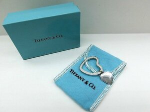 キングラム[19]TIFFANY&Co. ティファニー キーリング ハート オープンハート ハートプレート シルバー925 箱・保存袋付 1円～ ＠C607 S