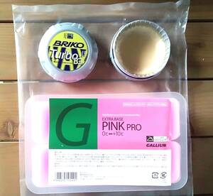 ★GA LLIUM EXTRA BASE WAX pink 500 ガリウム　エクストラベースワックス　ピンク500 BRIKO ペーストワックス付