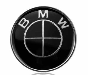 BMWエンブレムBMW エンブレム ステッカー ブラック ステアリング ハンドル シール バッジ 45mm ブラック