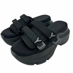 A933■YELLO　イエロ■YELLO TOKYO BLACK SINGLE SNEAKER SANDALS■厚底　サンダル■Mサイズ　23.5cm程度■