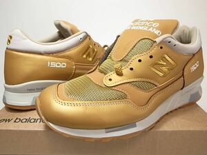 【送料無料 即決】日本未発売 NEW BALANCE UK製 M1500MET 27.5cm US9.5 新品 メタリックゴールド 金 METALLIC GOLD MADE IN ENGLAND 英国製