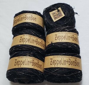 毛糸351　Zeppelin+bonbon　オリジナル毛糸　引き揃え毛糸　392ｇ　シック紺黒系　感謝セール！