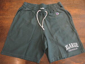 X-LARGE エクストララージ XLARGE×Champion REVERSE WEAVE SHORT PANTS チャンピオン グリーン Mサイズ 人気商品 値下げしました!